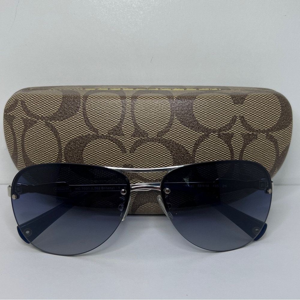 Coach Silver and Blue Sunglasses